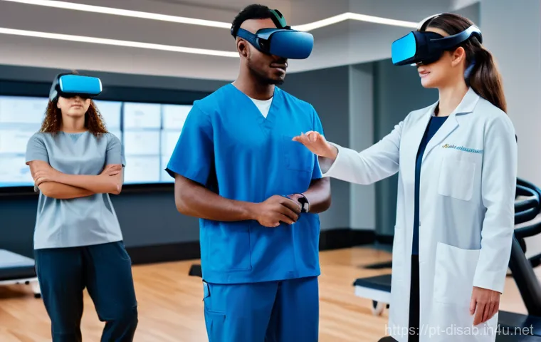 장애인재활상담사 직무 적성 검사 - **Prompt 1: The Guiding Light of Rehabilitation**
    "A warm, medium shot of a compassionate rehabi...