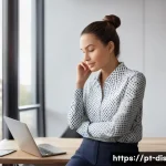 장애인재활상담사 직무 스트레스 관리 - **Prompt 1: Acknowledging the Body's Signals**
    "A female rehabilitation counselor, appearing tho...